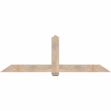 Ekena Millwork Eugene Smooth Timber Gable Bracket, Douglas Fir, 84"W x 28"H x 5 1/2"D x 5 1/2"F, 8/12 Pitch GBW084X28X0606EUG00SDF